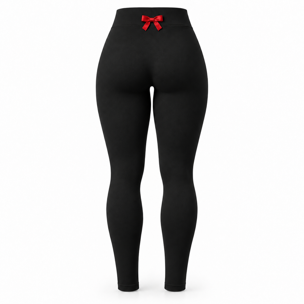 She Famous Signature Bow Leggings — Black