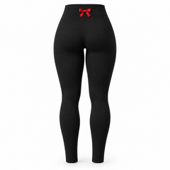 She Famous Signature Bow Leggings — Black