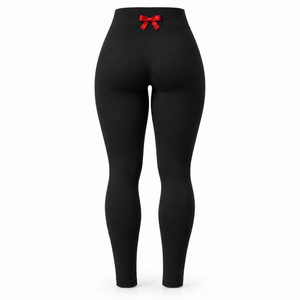 She Famous Signature Bow Leggings — Black