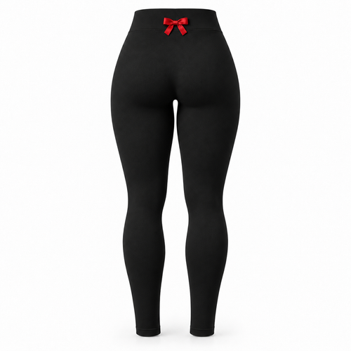 She Famous Signature Bow Leggings — Black